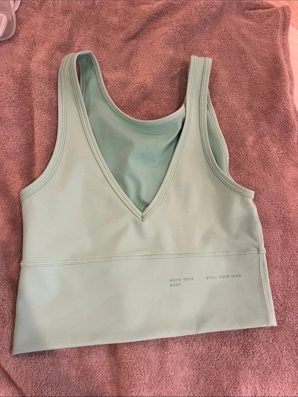 lululemon athletica Mint Green Cropped Tank Top
